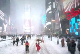 纽约时代广场滑雪